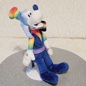 Disney Rainbow Collection Goofy Small Plush Stuffy 11" Pride Licensed New